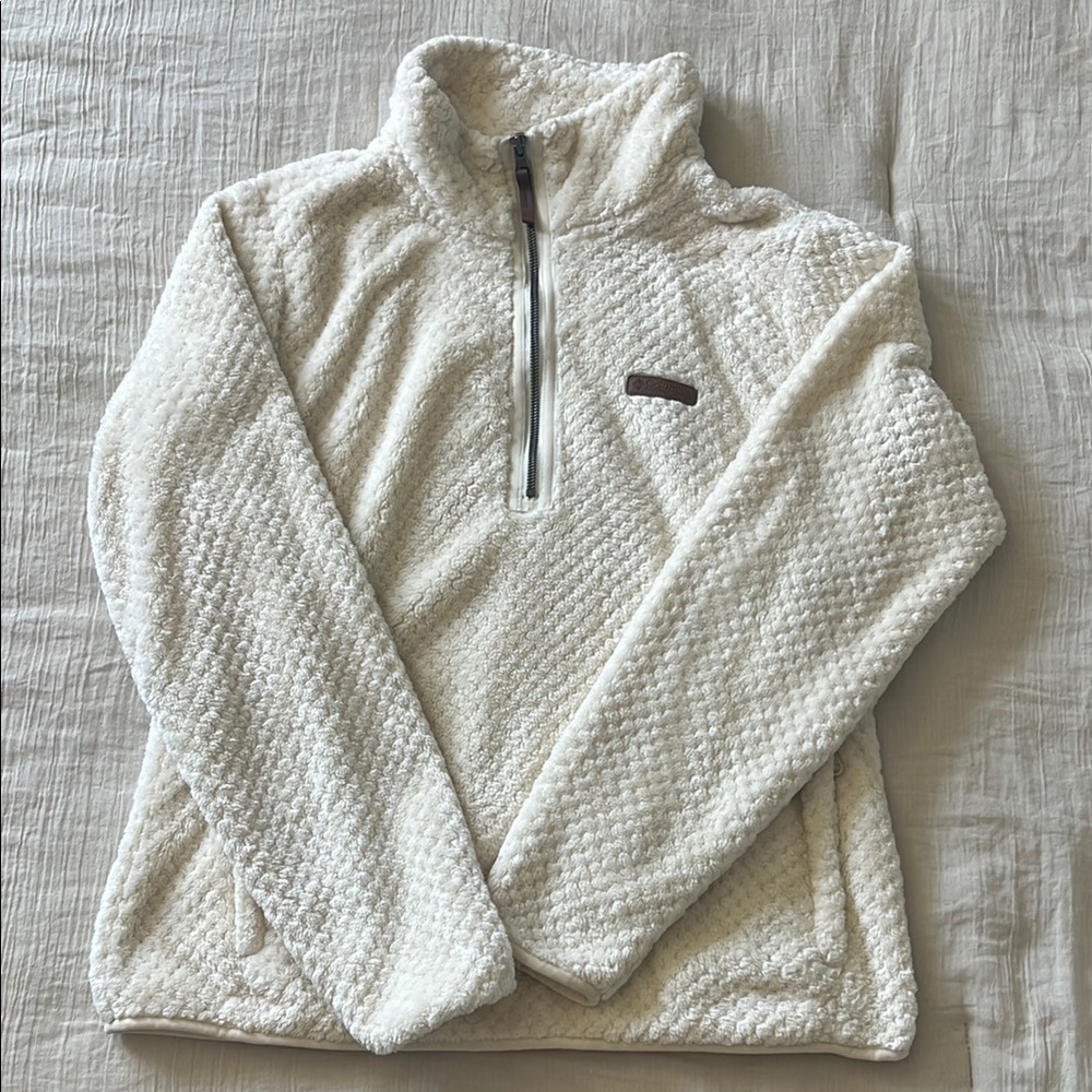 Columbia Women's Fire Side™ 1/4 Zip Sherpa Fleece Pullover in the Color Cream